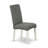 3 Piece Dining Set Contains a Round Dining Room Table with Dropleaf & Shelves and 2 Gray Linen Fabric Upholstered Chairs, Linen White-1697515949-1697515950