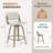 Modern 26" Swivel Counter Stool Upholstered Seat With Sturdy Wood Frame-1277532266