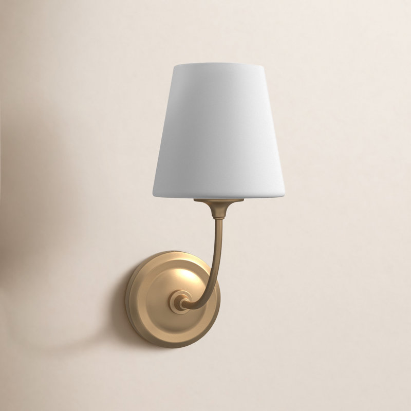 Lane Steel Armed Sconce, Vibrant Gold