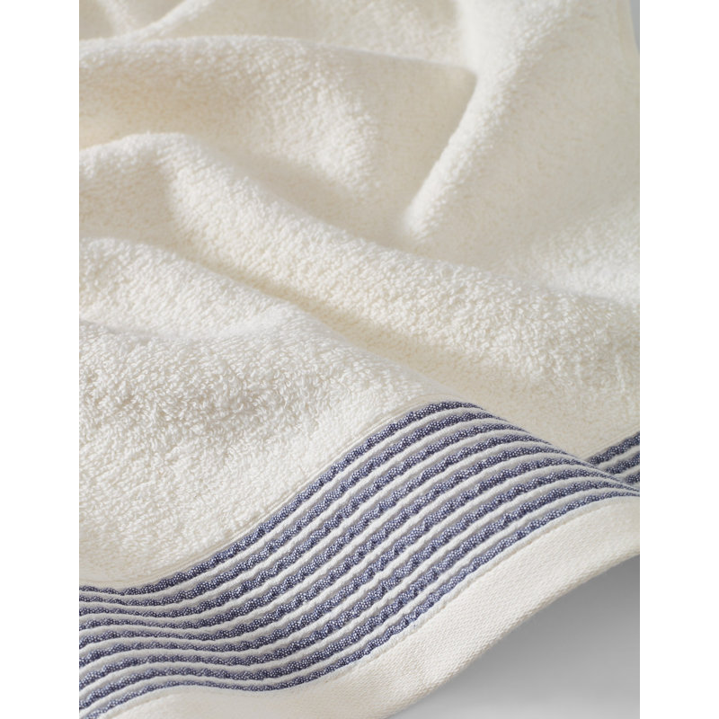 Ensemble de serviettes (2 pièces), Bleu / blanc