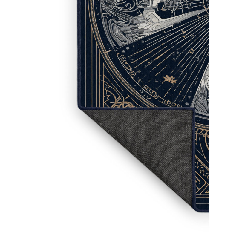 Tapis bleu doux et moelleux Tindley Valkyries Glam Starburst, 3 x 5