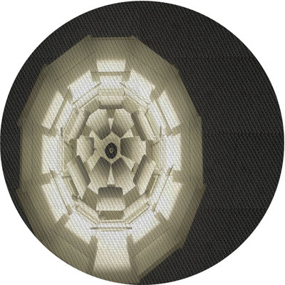 Tapis noir/beige à tisser électrique