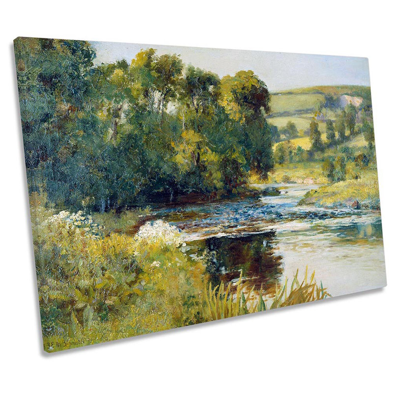 Edward Mitchell Bannister Streamside - Wrapped Canvas Print, 91.4cm H x 137.2cm W x 4cm D
