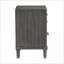 Table de chevet 2 tiroirs transitionnelle grise - mobilier de chambre polyvalent