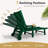 Green Outdoor HDPE Adjustable Reclining Chaise Lounge Chair With Wheels & Cup Holder (Set of 2)-2008686216-2002182210