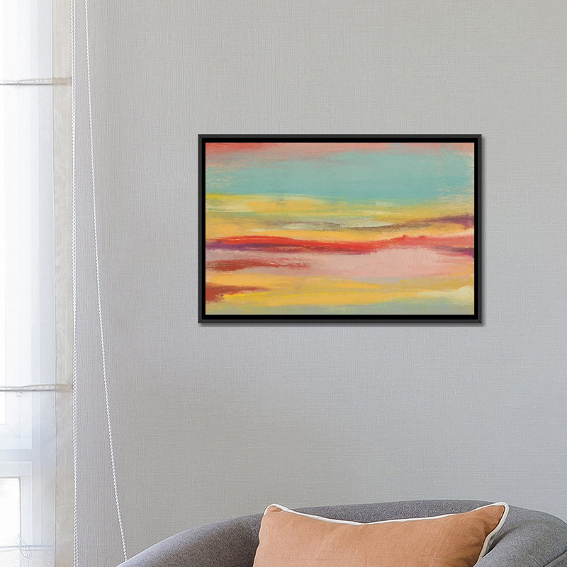 « crépuscule study v », impression sur toile, H 18 po x l 26 po x P 1,5 po, Toile avec cadre noir, Pas de tapis