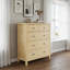 Meuble de rangement 5 tiroirs 5 tiroirs en bois naturel avec finition en pin naturel