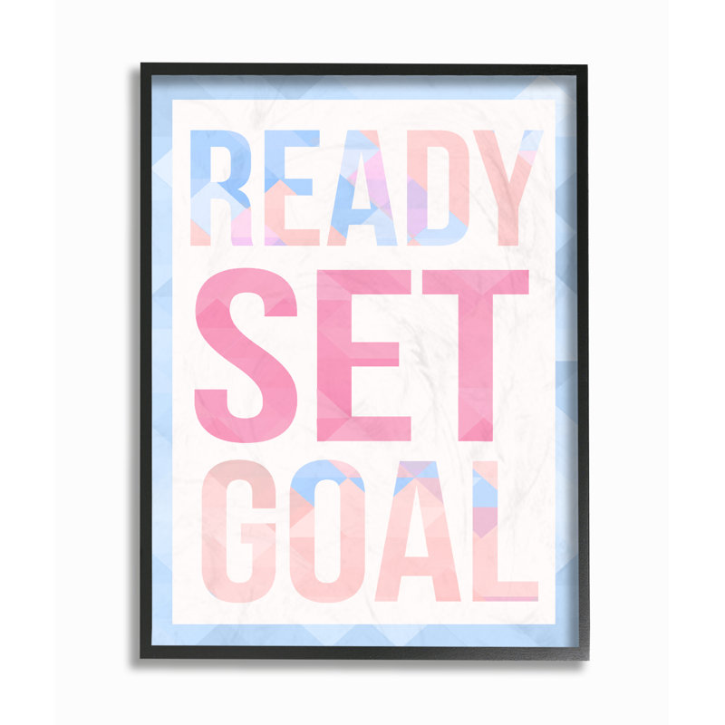 « ready set goal », art mural, Giclée encadrée noir minuit, H 20 po x l 16 po x P 1,5 po