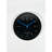 Stylish Decorative Wall Clock, Black & Blue, 11.8 x 11.8 x 1.8 inches | 100% Plastic Body, Real Glass Cover | Perfect for Living Room, Kitchen & Office Decor, Modern Design for Timeless Elegance-105521002