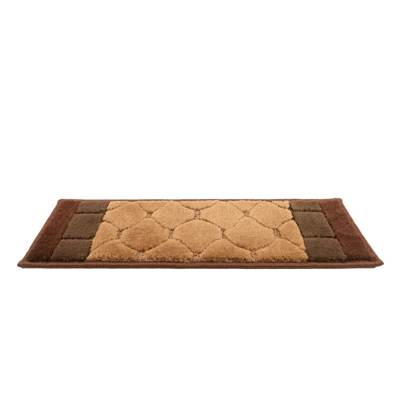 Custom Size Stair Treads by Inches Machine Washable Abstract Volley Design Slip Resistant Soft Medium Pile Stair Treads