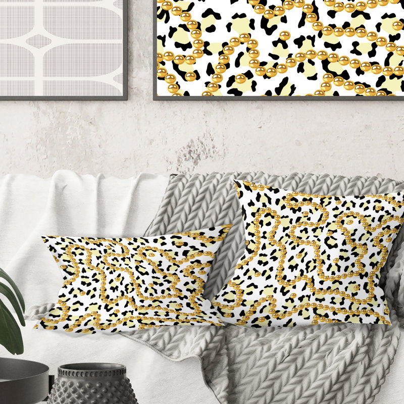 Coussin lombaire à fourrure leopard