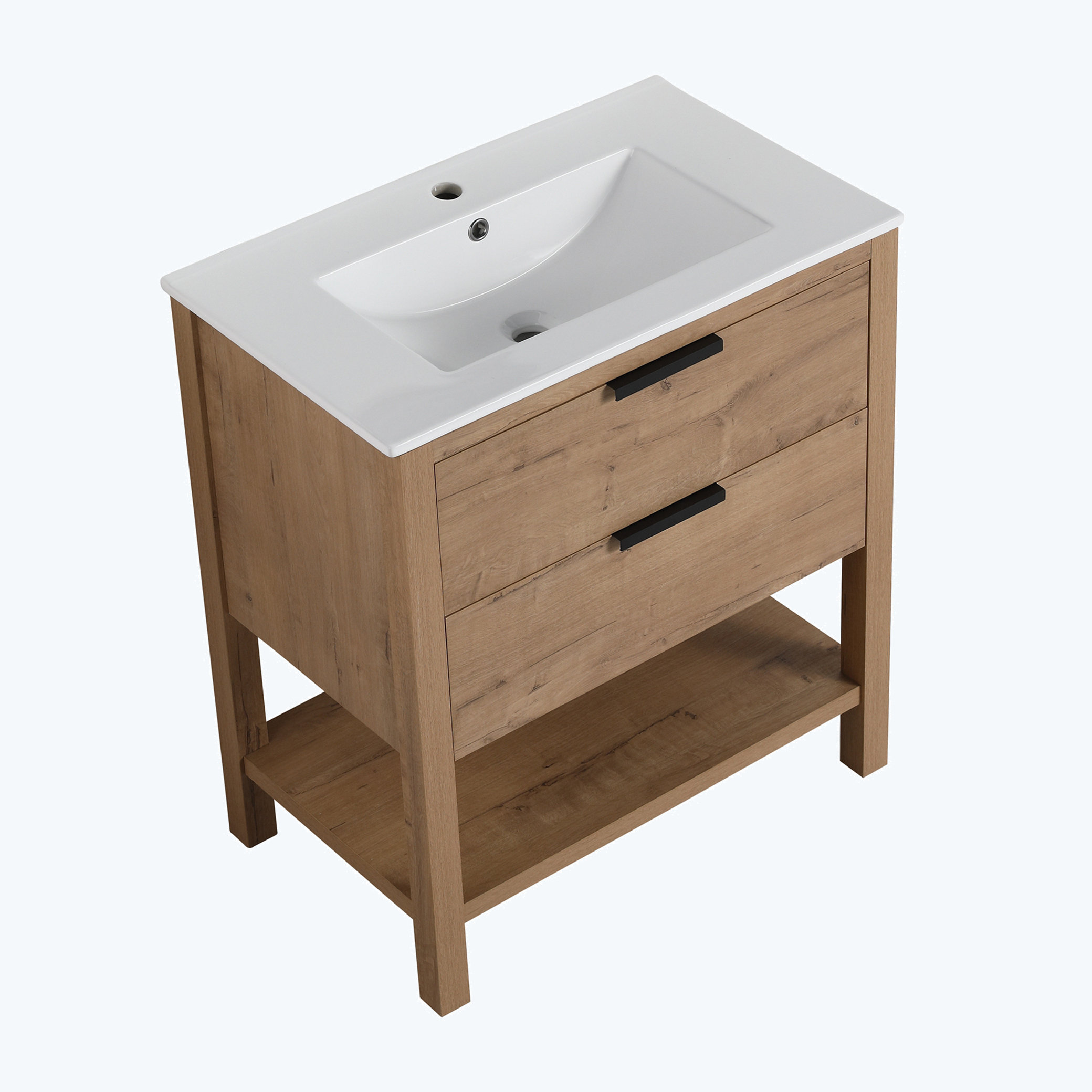 Millwood Pines 30 Inch Bathroom Vanity Plywood With 2 Drawers ...