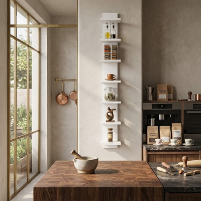 7 Tier Narrow Wall Shelf