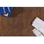 Tapis brun en coton tissé à plat à la main à motif géométrique Pepinn-562415993