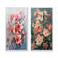 Ensemble de 2 pièces d'art en fleurs rose et gris-633077068-633077070-633077081