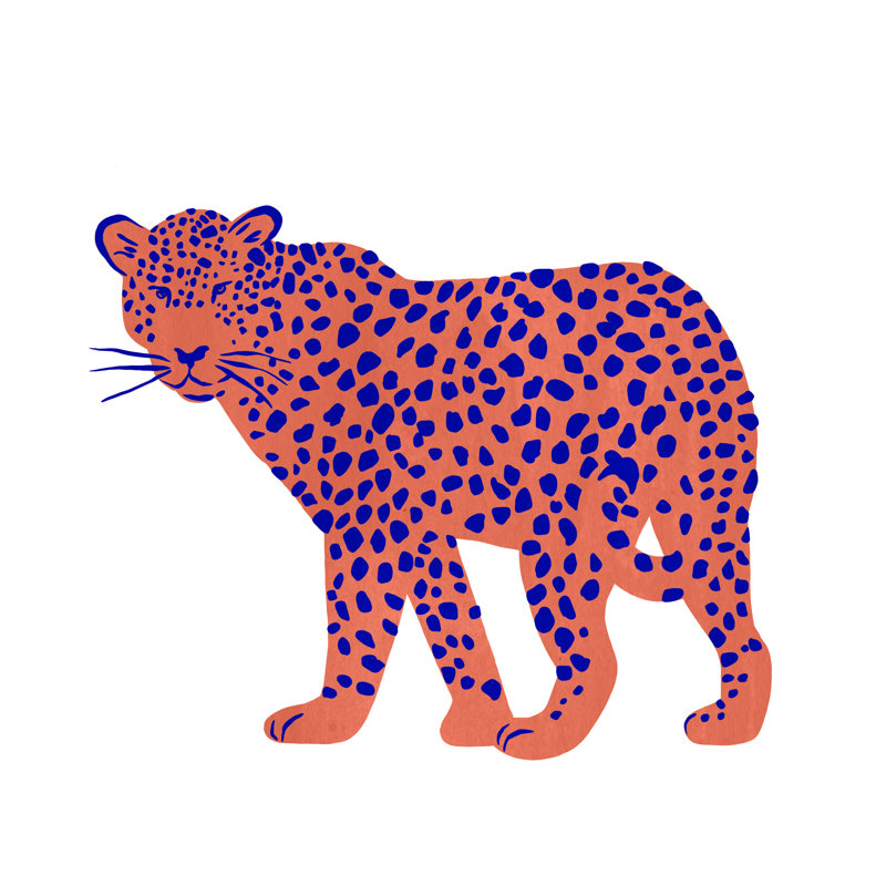 Bright Leopard I by Emma Scarvey - Wrapped Canvas Painting, 76cm H x 76cm W