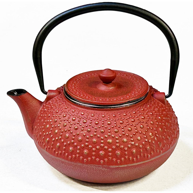  Théière en fonte Turtle Shell 33 oz (rouge), Rouge