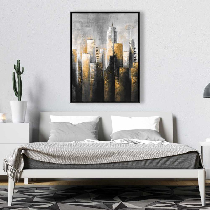 Toile abstraite, décor contemporain, H 49,25 po x l 37,25 po