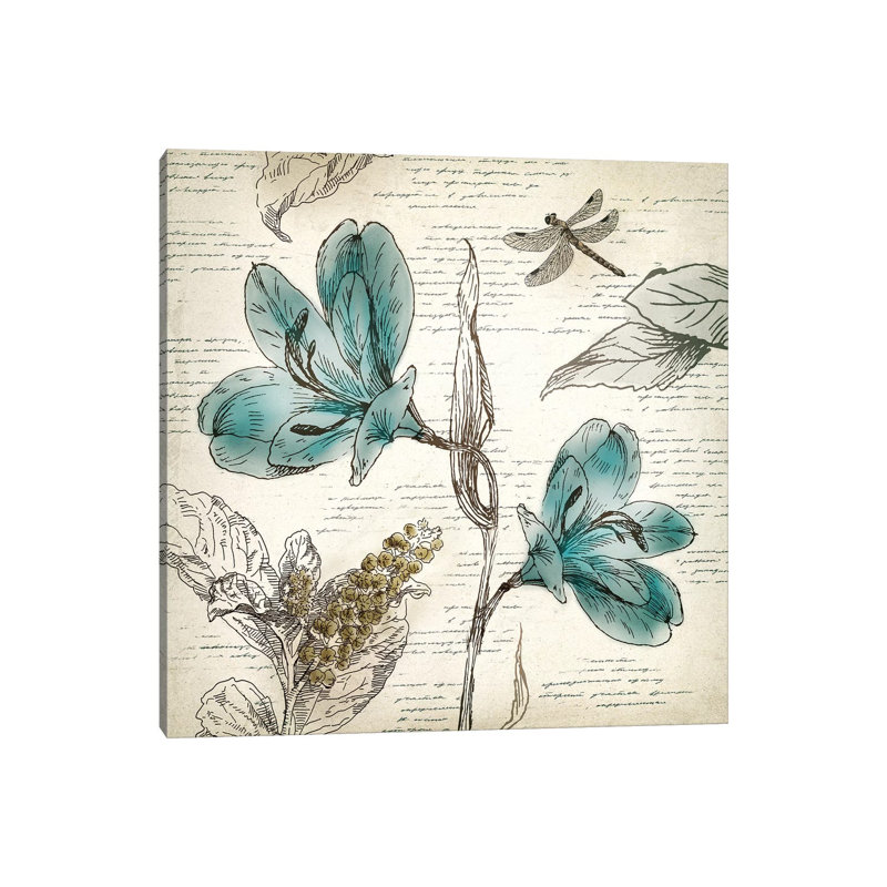 Blooming Teal I by Aimee Wilson - Wrapped Canvas Gallery-Wrapped Canvas Giclée, 45.72 cm H x 45.72 cm W x 1.91 cm D