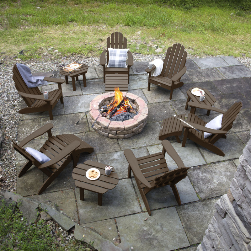 Anette 6 - Person Patio Conversation Set, Weathered Acorn