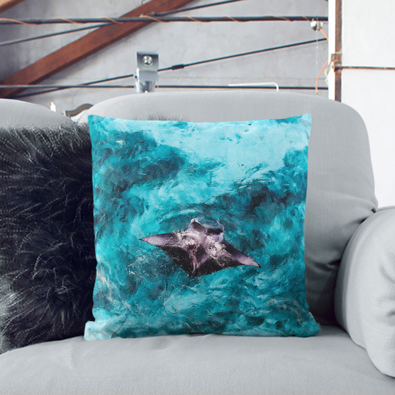 Square Cushion, 40cm H x 40cm W x 15cm D, White