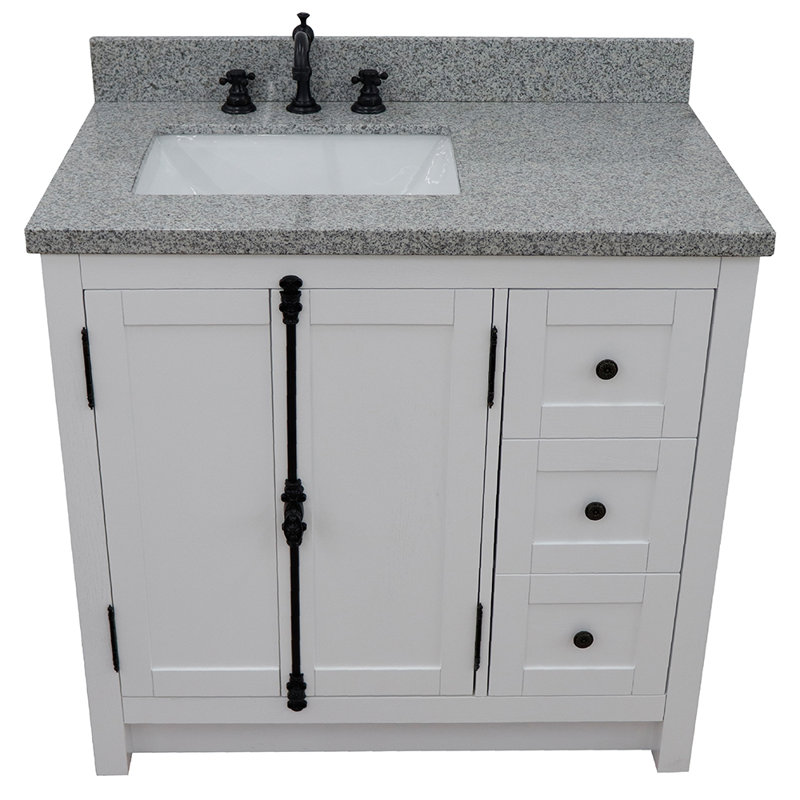 Ensemble de meuble-lavabo simple 37 po Truet, Granite, Glacier cendré
