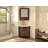 Benton Collection 24 Inch Traditional Freestanding Walnut Brown Bayview Corner Bathroom Vanity, Single Sink, Cream Marble Top, Fully Assembled-32987914