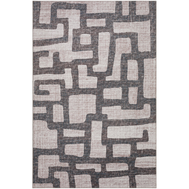 Chenille Washable Abstract Rug