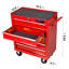 Armoire de rangement rouge à 5 tiroirs avec serrure et transport-131413492