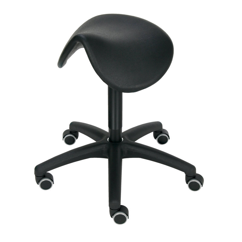 Parley Adjustable Height Ergonomic Lab Stool Wheels