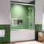 Double porte de douche coulissante