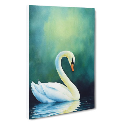 Watercolour Swan - Wrapped Canvas