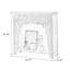 Beige + Burlywood Solid Wood Freestanding Fireplace