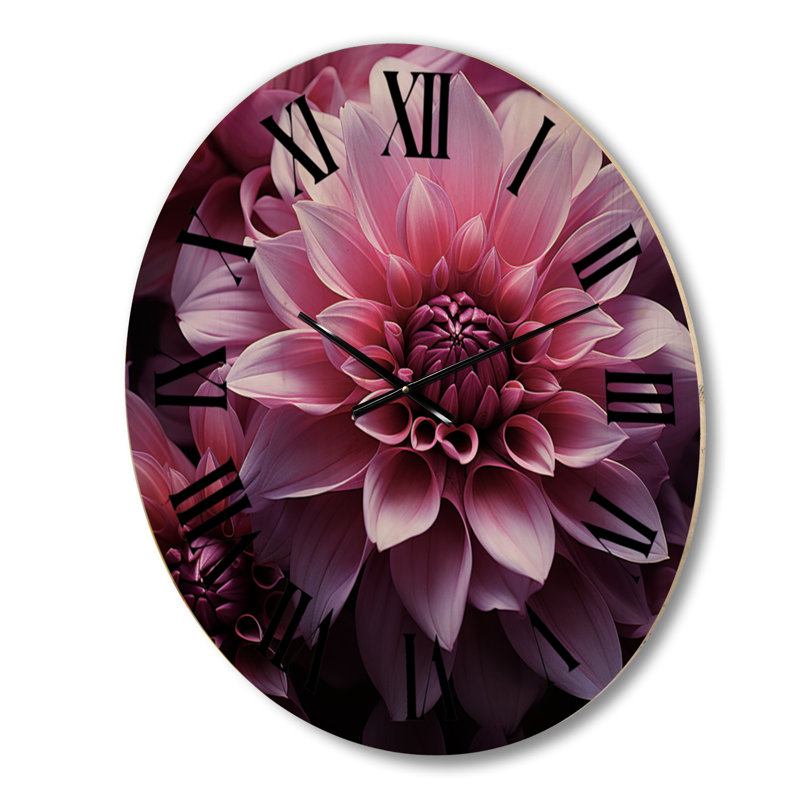 Horloge murale en bois massif Nowayton, Grand
