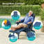 Chaise pliante Adirondack avec repose-pieds rétractable et porte-gobelet, réglable à 3 positions pour le patio, assise extérieure toutes saisons-343453722