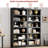 6-Tier Farmhouse Bookcase with Adjustable Shelves, Floor Standing Open Display Storage Rack, Anti-Slip Design-522821314-522821372