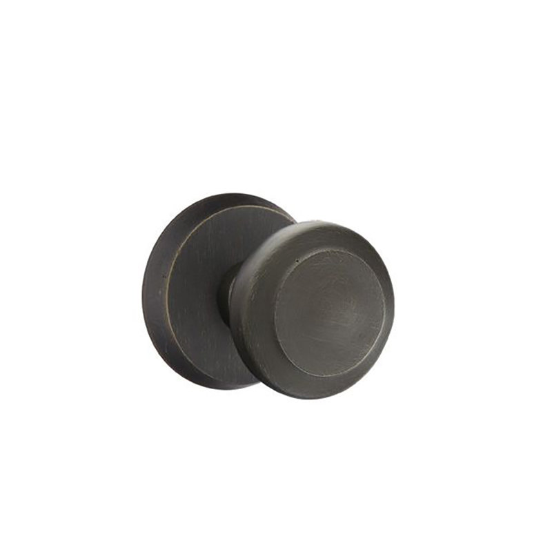 Ensemble de boutons d'intimité Emtek avec rosette et bouton de butée Sandcast # 2, Bronze moyen