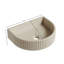 Lavabo de salle de bain 18 "en microfibre irrégulier, sans armoire, sans robinet, beige ciment