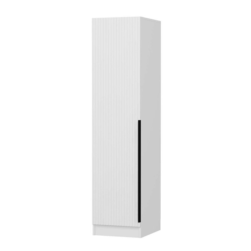 Elina Manufactured Wood Wardrobe, 190cm H x 45cm W x 52cm D, White