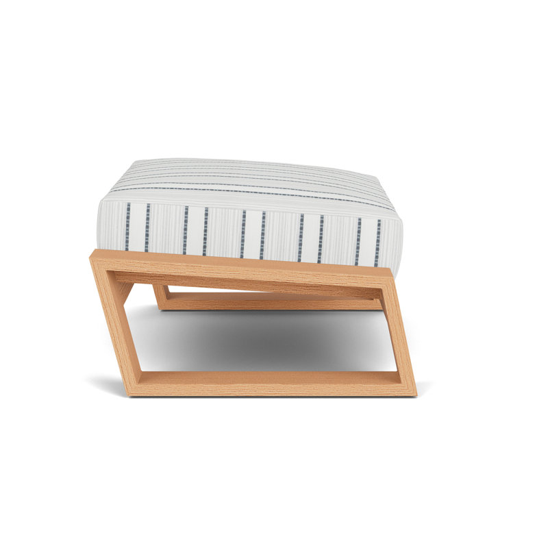 Pursuit Rectangle Outdoor Ottoman Patio Ottoman, Tamer Fog