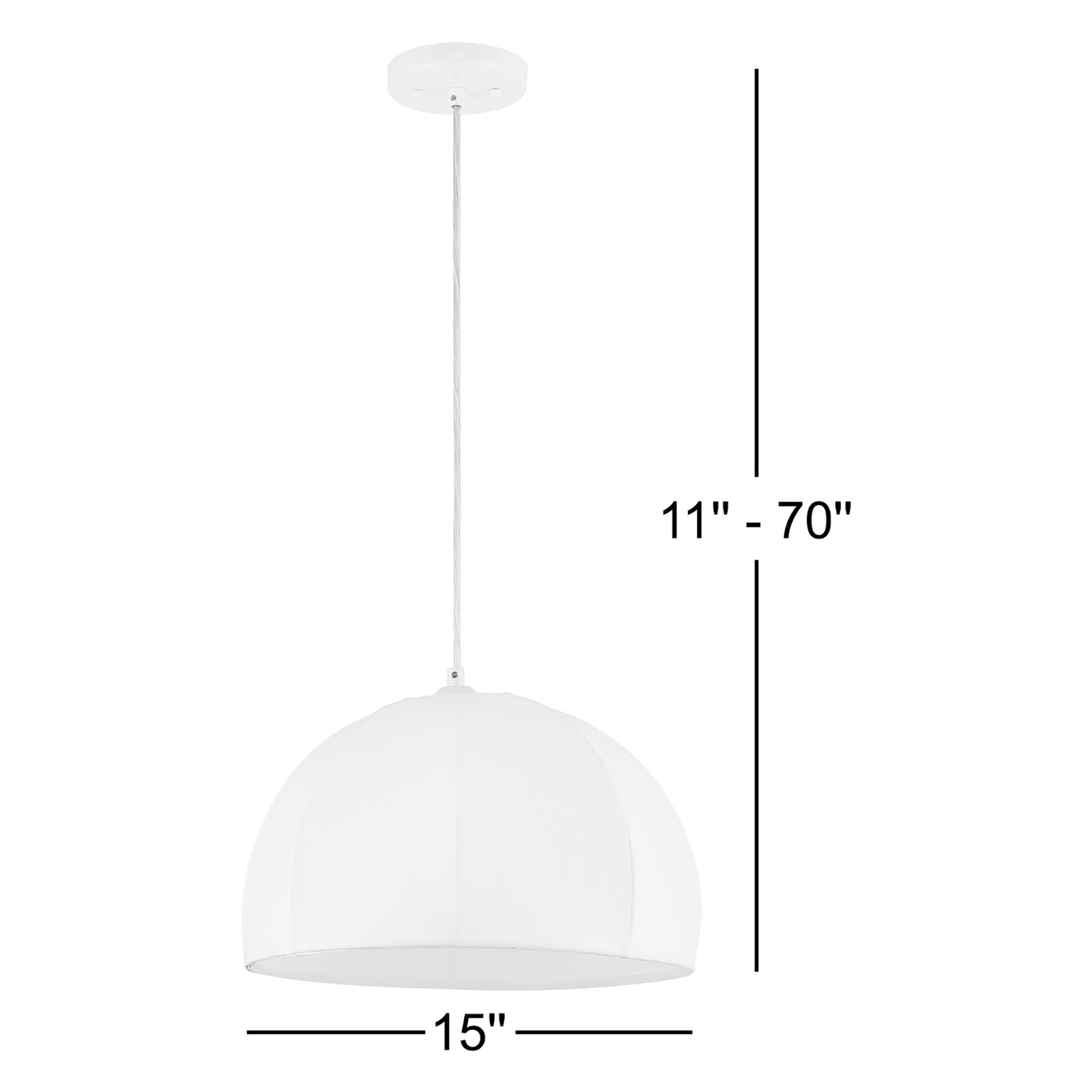 Crane Single Light Iron Dimmable Pendant