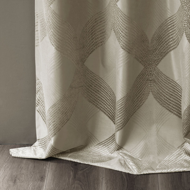 Rideau occultant en tricot jacquard Ogee