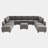 Kandle Modular Upholstered Velvet Chaise Sectional Sofa-948274225