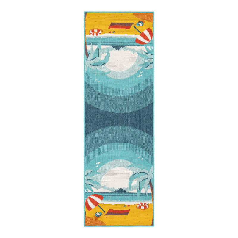 Angelys Indoor/Outdoor Area Rug, Runner 2' x 6'1"