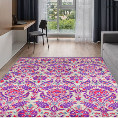 Deeson One-of-a-Kind 6' X 8'7" New Age Wool Area Rug in Purple
