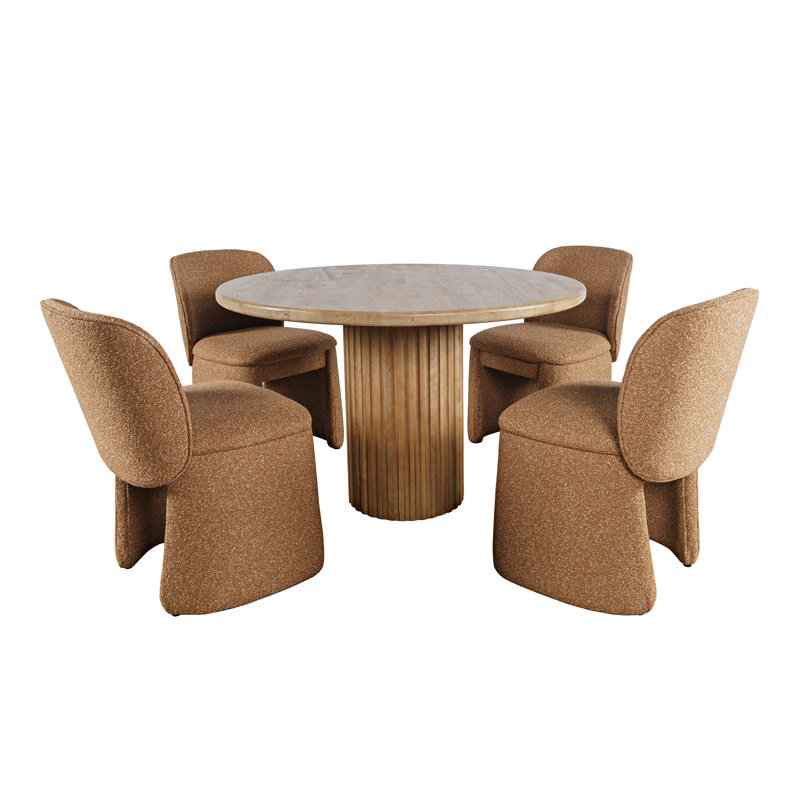 Ensemble de salle à manger moderne avec chaises rembourrées Callasandra Breck