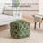 Marta 20" Dark Green Upholstered Pouf Ottoman-117292801