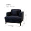 Fauteuil en lin de 40,09 po Nekiesha-198764233