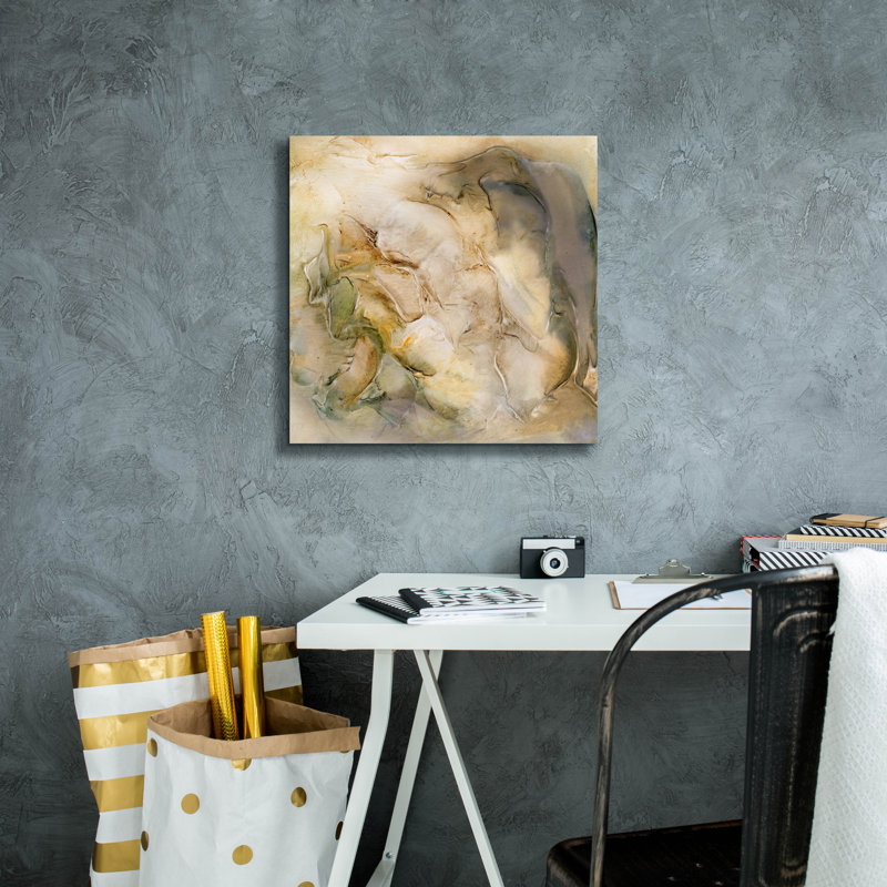  «Shaped In Gold» par Scherrer Finch, art mural sur toile, 18 po x 18 po, H 18 po x l 18 po