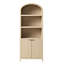 Bibliothèque Francisco H 76 "à finition bois avec tablettes réglables et armoires-1962935607